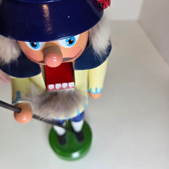 Vintage VEB Hødrew Nutcracker Guard 11" German Wooden Soldier with Spear - Picture 12 of 15